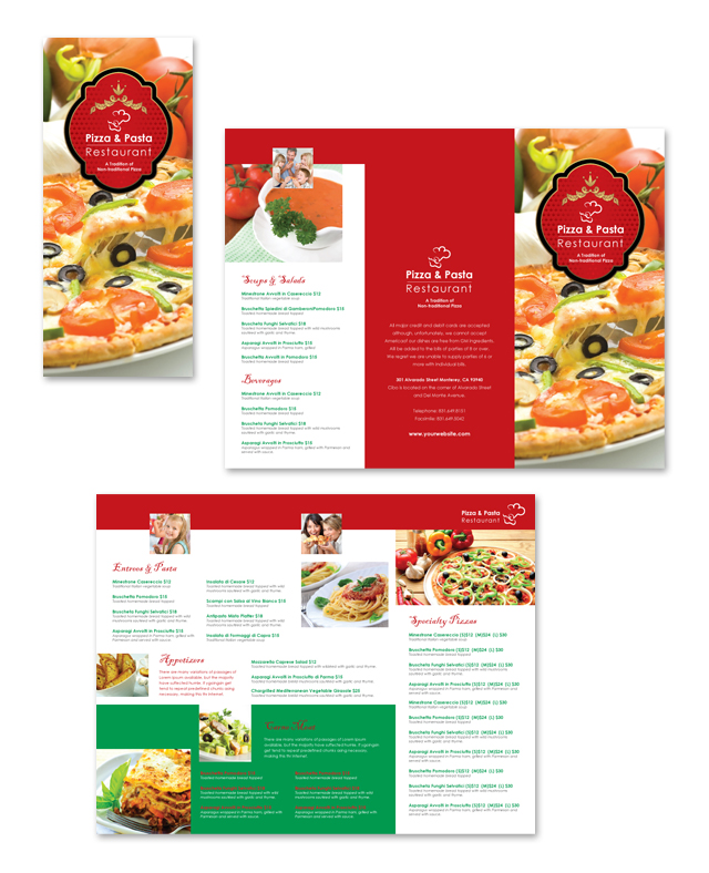 Italian Restaurant Take out Menu Template DLayouts Graphic Design Blog