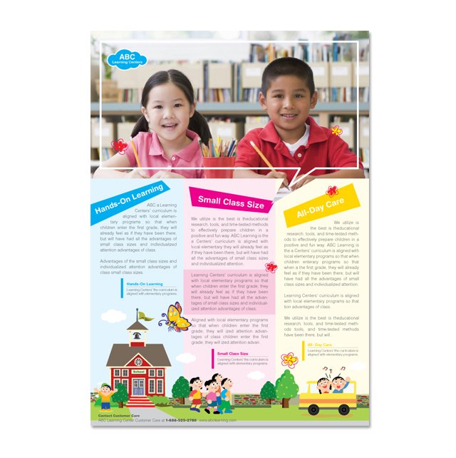 Learning Center & School Flyer Template - dLayouts Graphic Design Blog