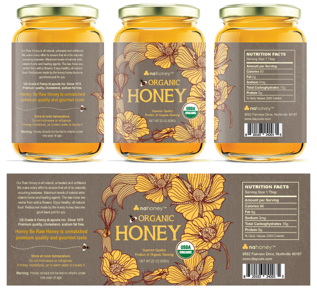 Organic Honey Labels Template dLayouts Graphic Design Blog